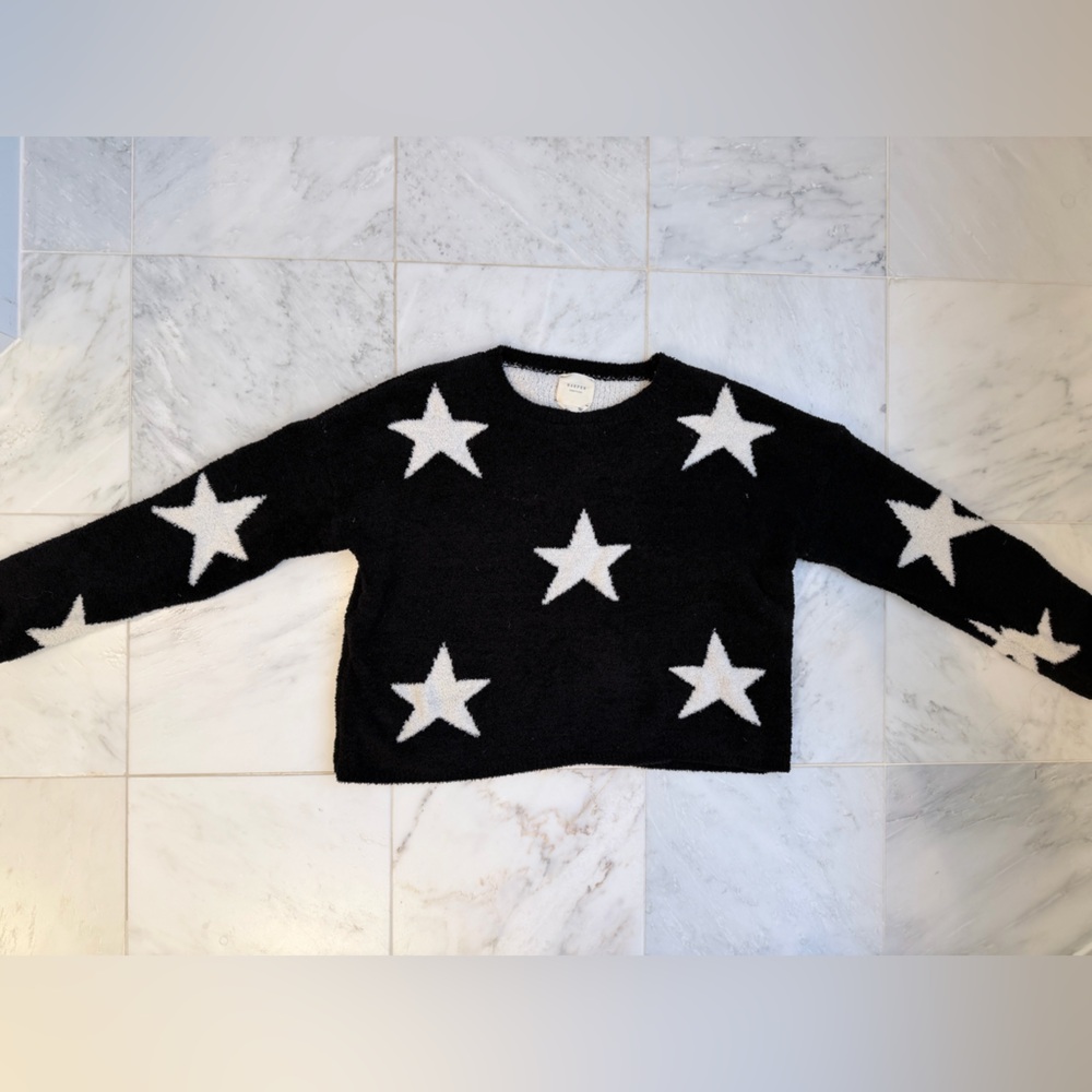 Black Sweater with White Stars